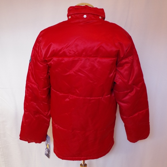 Nautica Shiny Red Puffer Winter Parka Jacket w/Hood NEW- Sz. Lrg - Picture 5 of 8